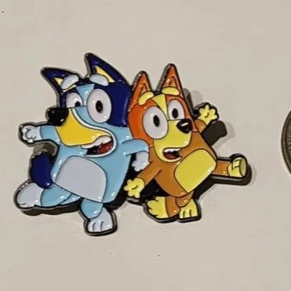Bluey and Bingo Playful Enamel Pin – Adorable Fan Collectible - Picture 3 of 4